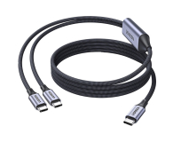Kabel USB UGREEN Kabel 2w1 USB-C do 2x USB-C L533 140W 480 Mbps 2m
